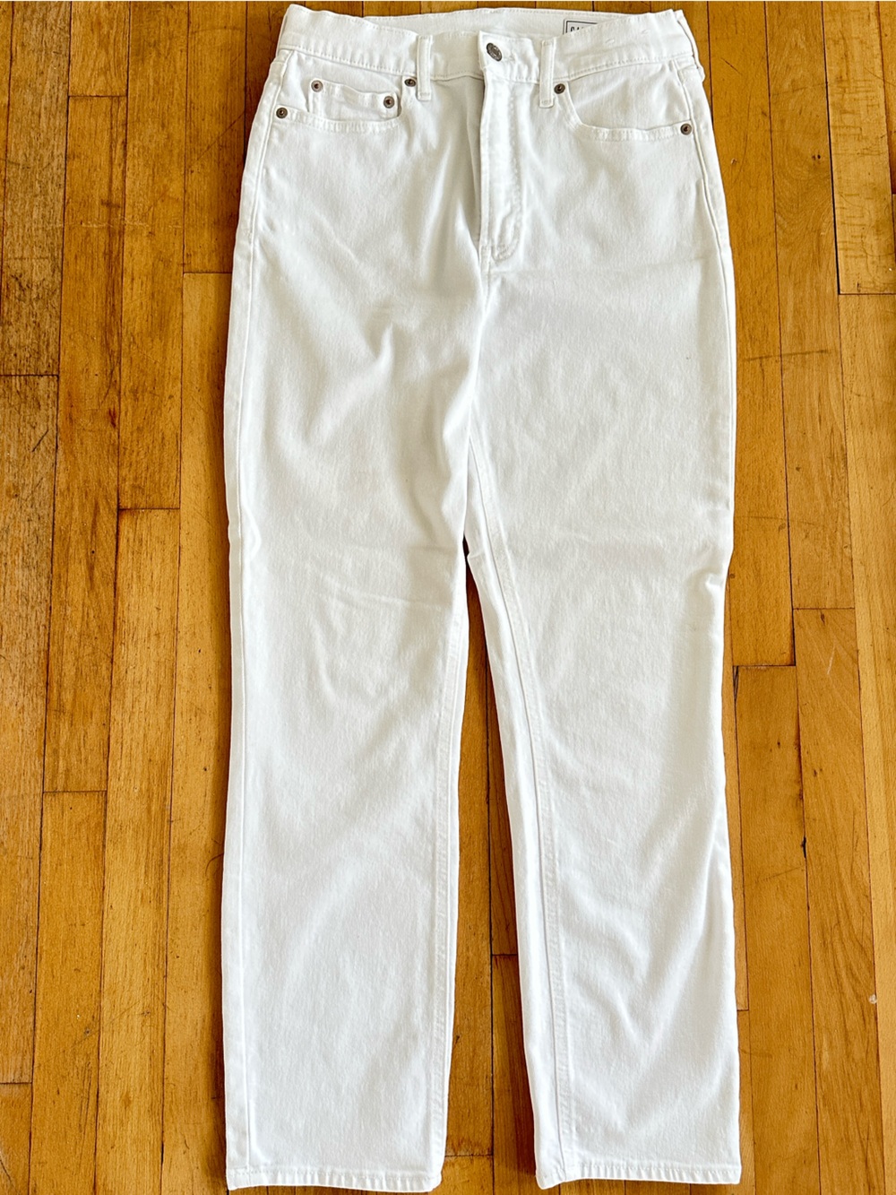 GAP White Vintage Slim High Rise Jeans